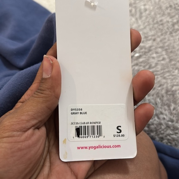 NWT YOGALICIOUS romper blue gray color size S - Picture 5 of 5